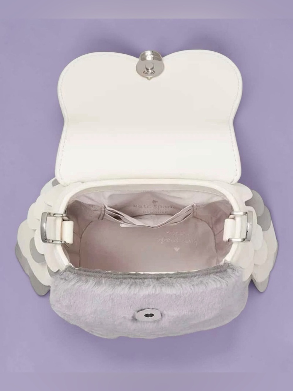 Kate Spade Hoot Gray 3D Owl Crossbody Bag & Dustbag  KE579 Limited Edition NWT - Picture 5 of 7